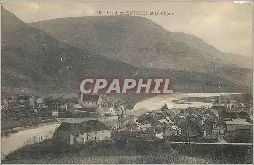 Cartes postales Les deux Seyssel e le Rhone