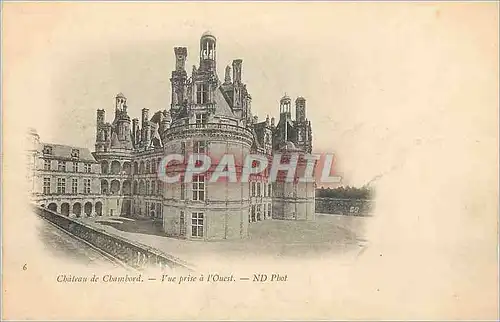 Cartes postales Chateau de Chambord Vue prise a l'Ouest