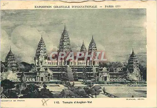 Cartes postales Exposition Coloniale Internationale Paris Temple d'Angkor Vat