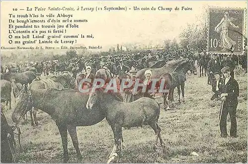 REPRO La Foire Saint Croix a Lessay Normandie (12 Septembre) Un Coin du Champ de Foire