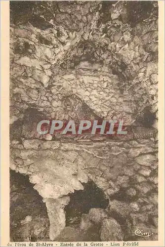 Ansichtskarte AK Perou de St Alyre Entree de la Grotte Lion Petrifie