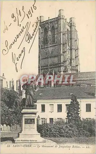 Cartes postales Saint Omer Le Monument de Jacqueline Robins