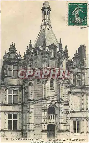 Cartes postales Saint Aignan (L et C) Le Chateau XVe et XVIe Siecles Tour de l'Escalier d'Honneur