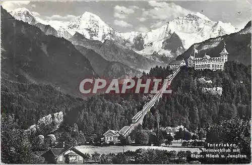 Cartes postales moderne Interlaken Elger Monch u Jungfrau