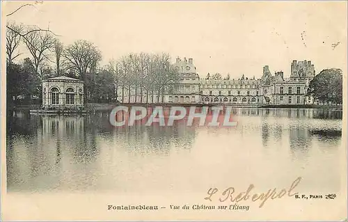 Cartes postales Fontainebleau Vue du Chateau sur l'Etang