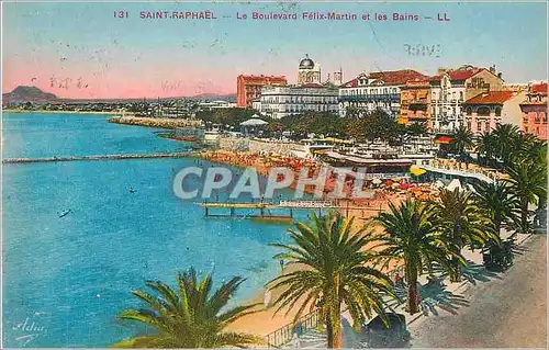 Cartes postales Saint Raphael Le Boulevard Felix Martin et les Bains