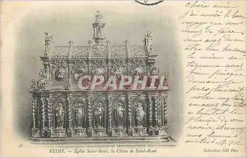 Cartes postales Reims Eglise St Remi la Chasse de St Remi (carte 1900)