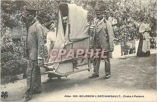 REPRO Bourbon l'Archambault Allier Chaise a Porteurs