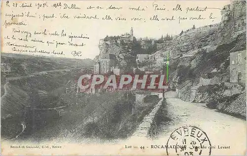 Cartes postales Rocamadour Vue du Cote Levant