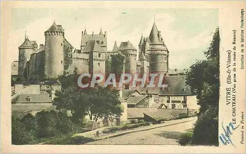 Cartes postales Vitre (Ille et Vilaine) Le Chateau (Vue prise de la Route de Rennes)