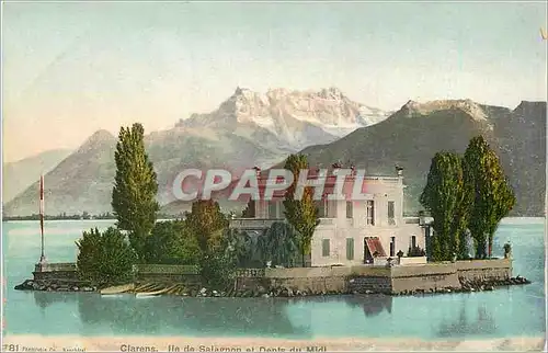 Cartes postales Clerens Ile de Salagnon et Dents du Midi