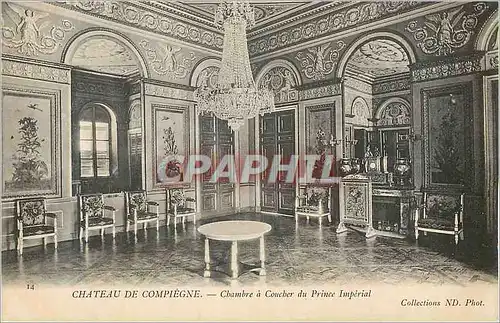 Ansichtskarte AK Chateau de Compiegne Chambre a Coucher du Prince Imperial