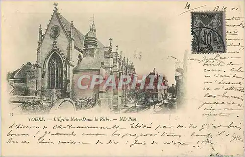 Ansichtskarte AK Tours L'Eglise Notre Dame de Riche (carte 1900)