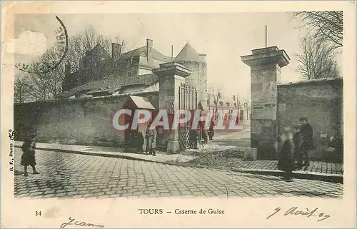 Cartes postales Tours Caserne de Guise Militaria