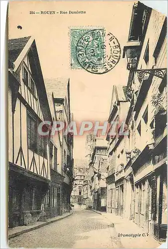 Cartes postales Rouen Rue Damiette