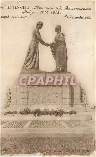 Cartes postales Le Havre Monument de la Reconnaissance Belge 1914 1918
