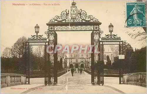 Cartes postales Marchais Le Chateau Vue de la Grille