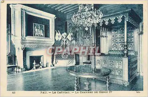 Ansichtskarte AK Pau Le Chateau La Chambre de Henri IV