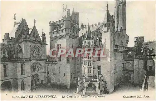 Ansichtskarte AK Chateau de Pierrefonds La Chapelle et l'Escalier d'Honneur