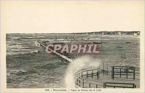 Cartes postales Pornichet Vague se Brisant sur la Jetee