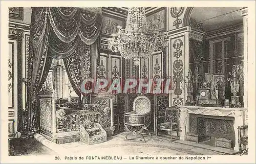 Ansichtskarte AK Palais de Fontainebleau La Chambre a coucher de Napoleon 1er