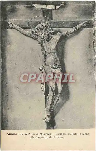 Cartes postales Assisi Convento di S Domiano Crocifisso Scolpito in Legno Christ