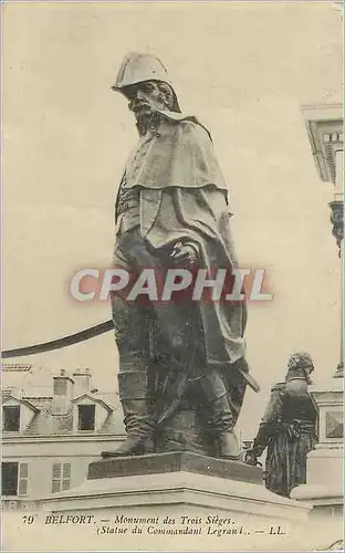 Cartes postales Belfort Monument des Trois Sieges (Statue du Commandant Legrand