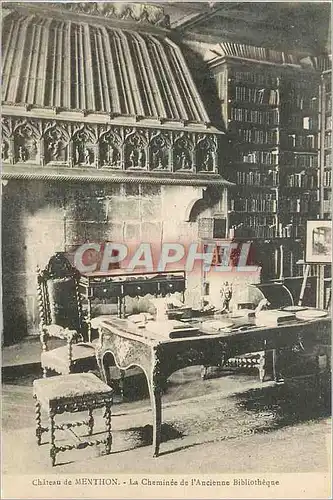 Cartes postales Chateau de Menton La Cheminee de l'Ancienne Bibliotheque