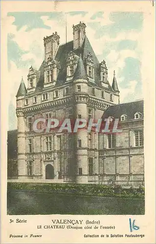 Cartes postales Valencay (Indre) Le Chateau (Donjon Cote de l'entree)