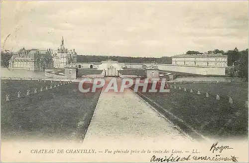 Ansichtskarte AK Chateau de Chantilly Vue prise de la Route des Lions