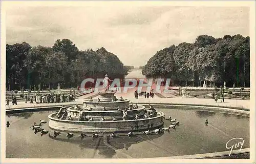 Cartes postales Versailles et ses Merveilles Parc du Chateau Le Bassin de Latone le Tapis Vert et le Grand Canal
