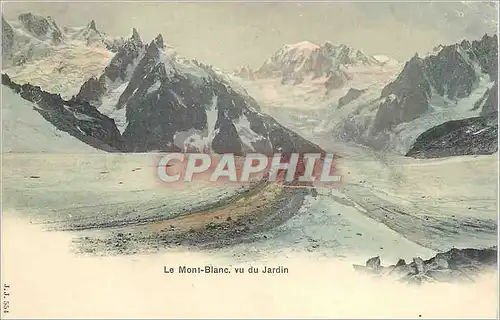 Cartes postales Le Mont Blanc vu du Jardin