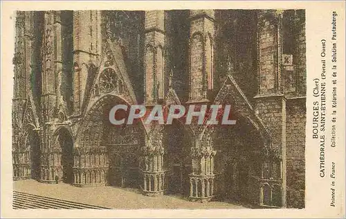 Ansichtskarte AK Bourges (Cher) Cathedrale Saint Etienne (Portail Ouest)