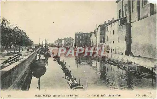 Ansichtskarte AK Martigues (Bouches du Rhone) Le Canal Saitn Sebastien Bateaux