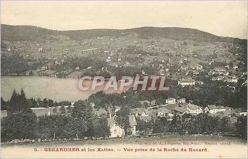 Cartes postales Gerardmer et les Xettes Vue prise de la Roche du Renard