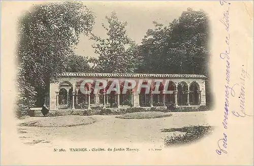 Cartes postales Tarbes Cloitre du Jardin Massey (carte 1900)