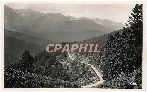 Moderne Karte Bagneres de Bigorre Route du Col d'Aspin de Bagneres a Luchon