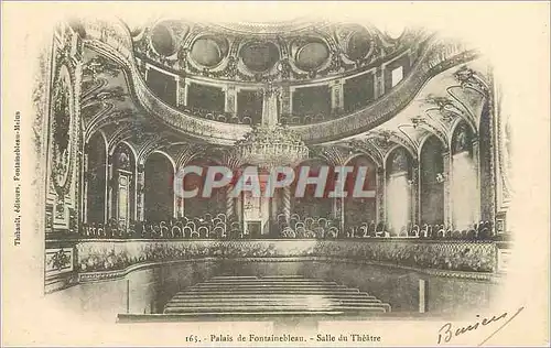 Cartes postales Palais de Fontainebleau Salle du Theatre (carte 1900)