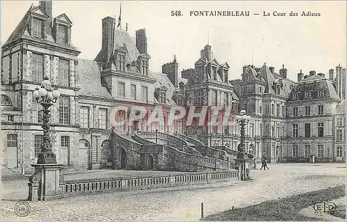 Cartes postales Fontainebleau la Cour des Adieux
