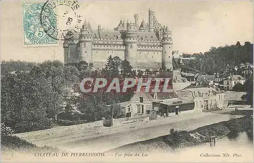 Cartes postales Chateau de Pierrefonds vue prise du Lac