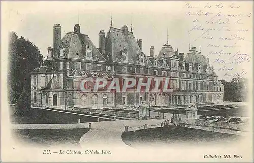Cartes postales Le Chateau Cote du Parc Eu (carte 1900)