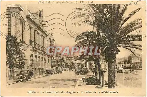 Cartes postales Nice la Promenade des Anglais et le Palais de la Mediterranee