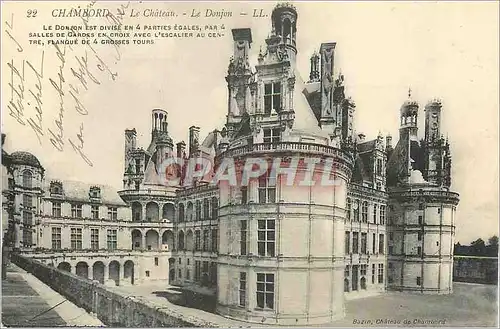 Cartes postales Chambord le Chateau le Donjon