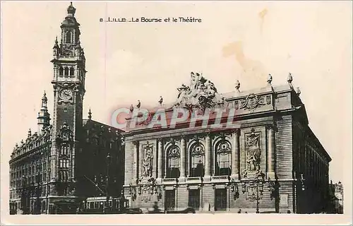 Cartes postales moderne Lille la Bourse et le Theatre