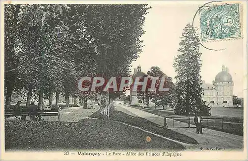 Ansichtskarte AK Valencay le Parc Allee des Princes d'Espagne