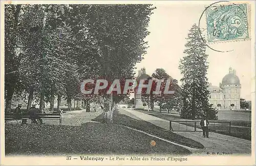 Cartes postales Valencay le Parc Allee des Princes d'Espagne
