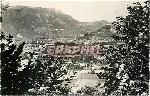 Moderne Karte Grenoble (Isere) Vue Generale