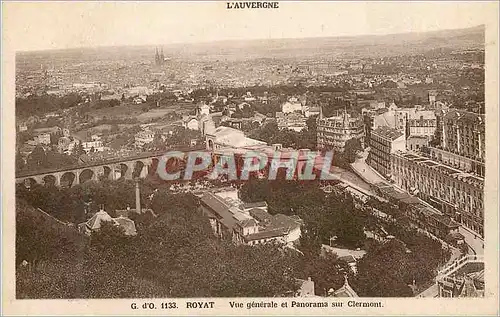 Ansichtskarte AK Royat l'Auvergne Vue Generale et Panorama sur Clermont