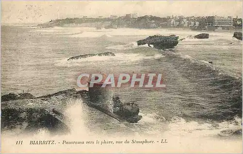 Ansichtskarte AK Biarritz Panorama vers le Phare