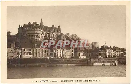 Ansichtskarte AK Amboise (L et L) le Chateau Vu de l'Ile Saint Jean